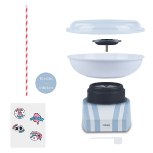 Máquina de algodón de azúcar SWEE32 Wëasy, 1 Cuchara medidora, 10 Conos de Papel, Bol extraíble, 450 W