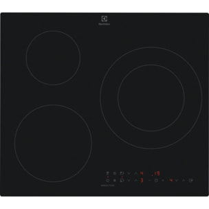Plaque induction ELECTROLUX EIT60336CT SaphirMatt SE- Verre Anti-rayures 3 foyers