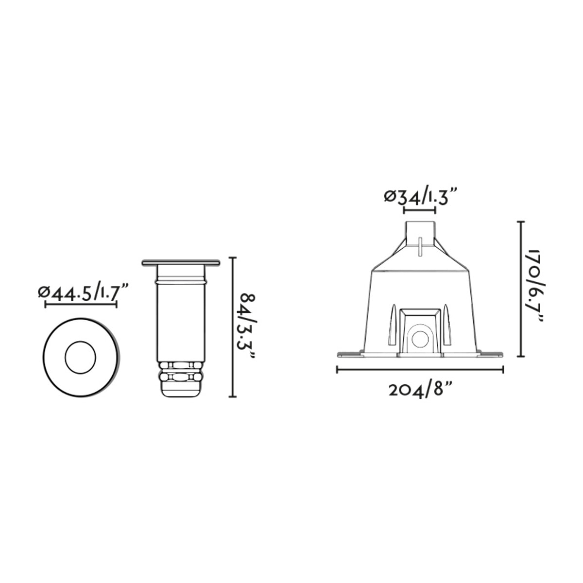 NOK 44 Lampe encastrable piscine nickel mat