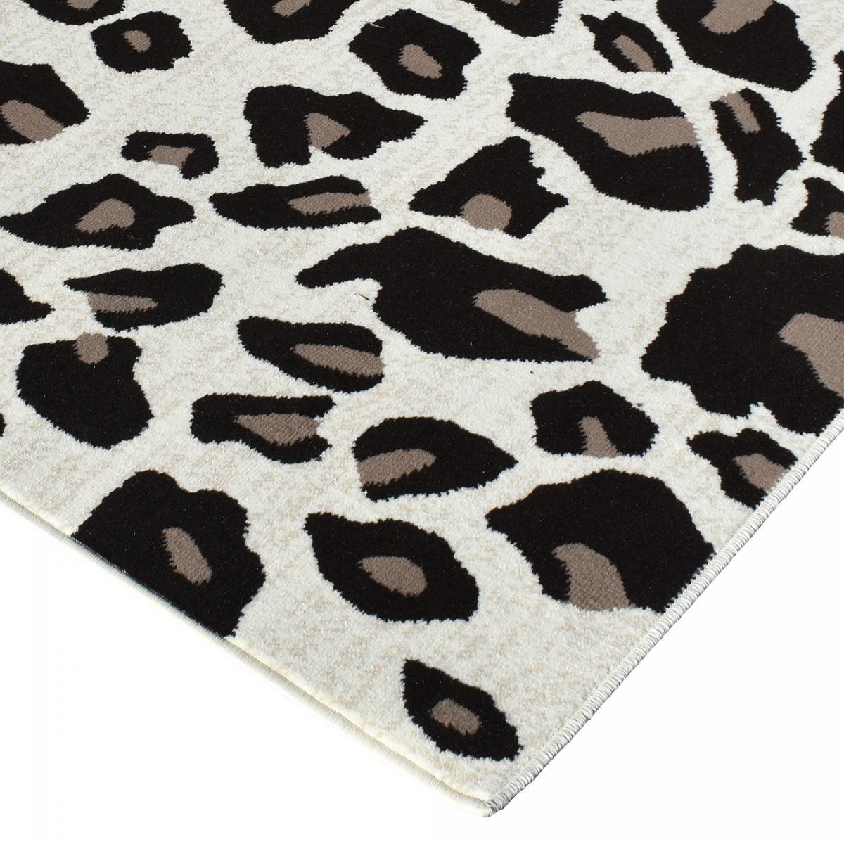 tapis salon fauve Beige et marron motif animalier