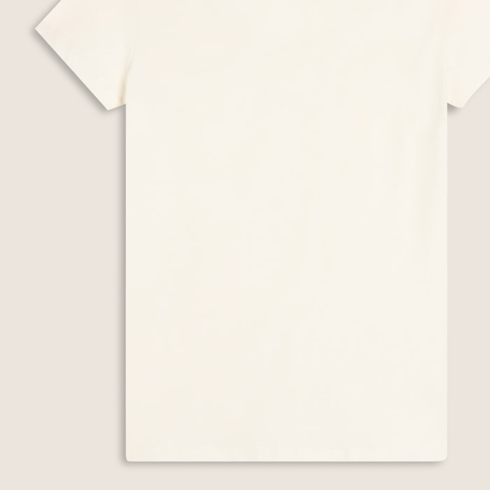 T-shirt in jersey stretch con grafica bicolore