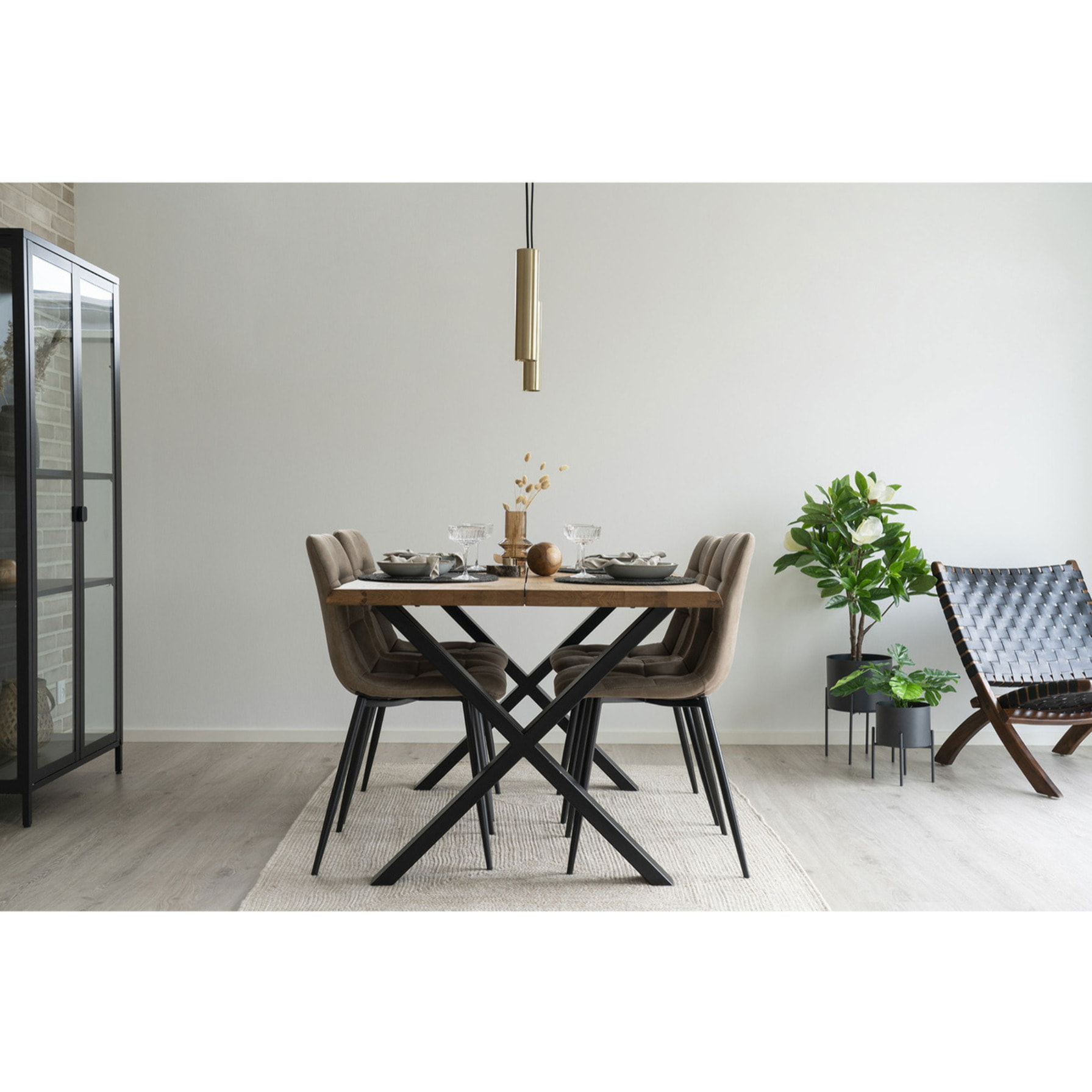 Sospensione Paris in acciaio ottone tubo cilindrico ø6 cm