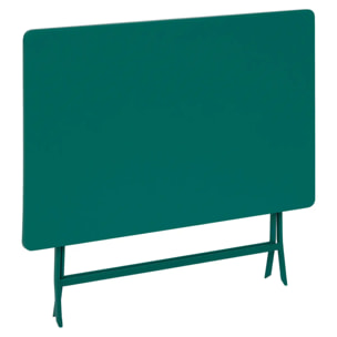 Table de jardin 4 places Greensboro pliables 110x70cm vert opale