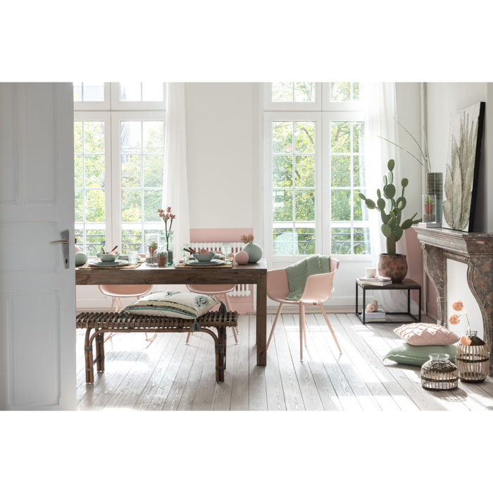 J-Line plante artificielle Cactus + Pot - plastique - vert/blanc - extra large