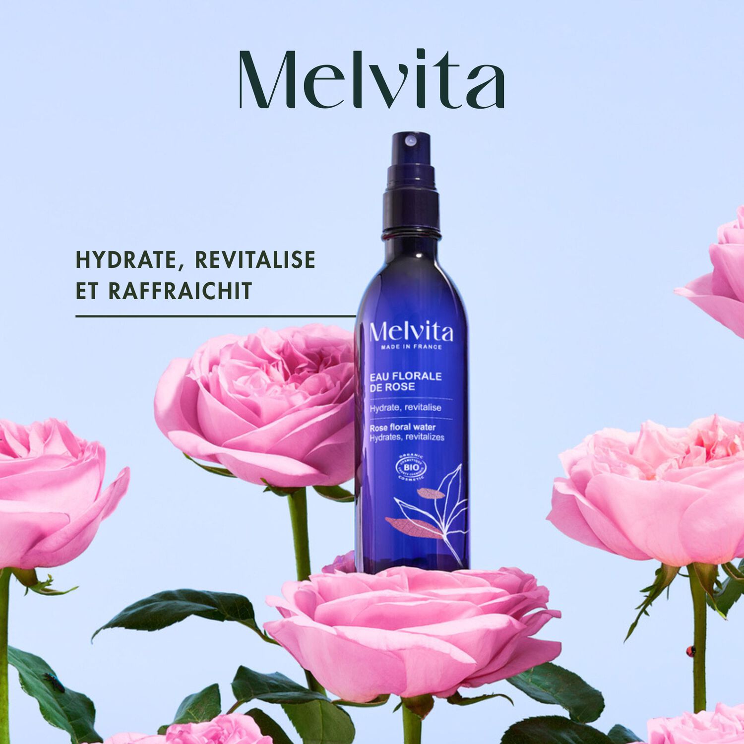 Eau Florale de Rose - Hydrate et Raffraîchit 200 ml