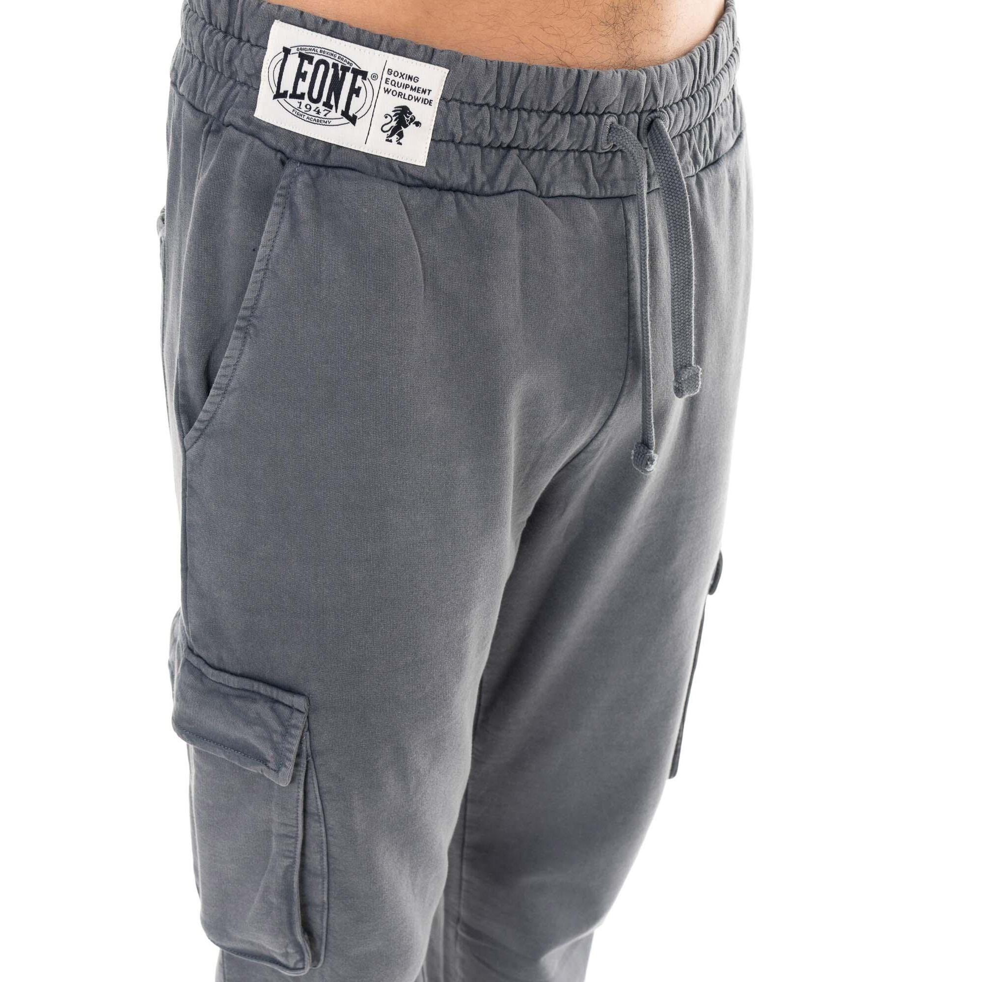 Pantalone cargo da uomo in felpa con elastico al fondo, Leone 1947 Vintage Dept.