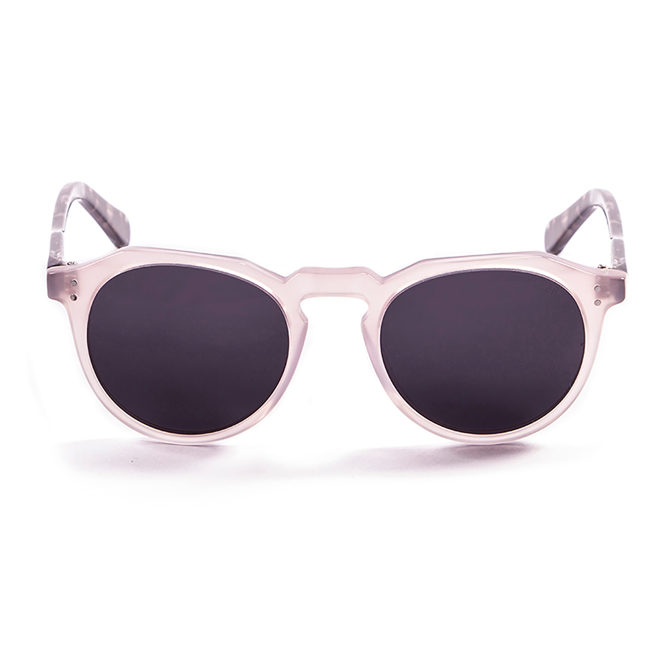 Gafas de sol OCEAN CYCLOPS - Blanco transparente esmerilado con brazo carey y / Ahumada