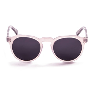 Gafas de sol OCEAN CYCLOPS - Blanco transparente esmerilado con brazo carey y / Ahumada