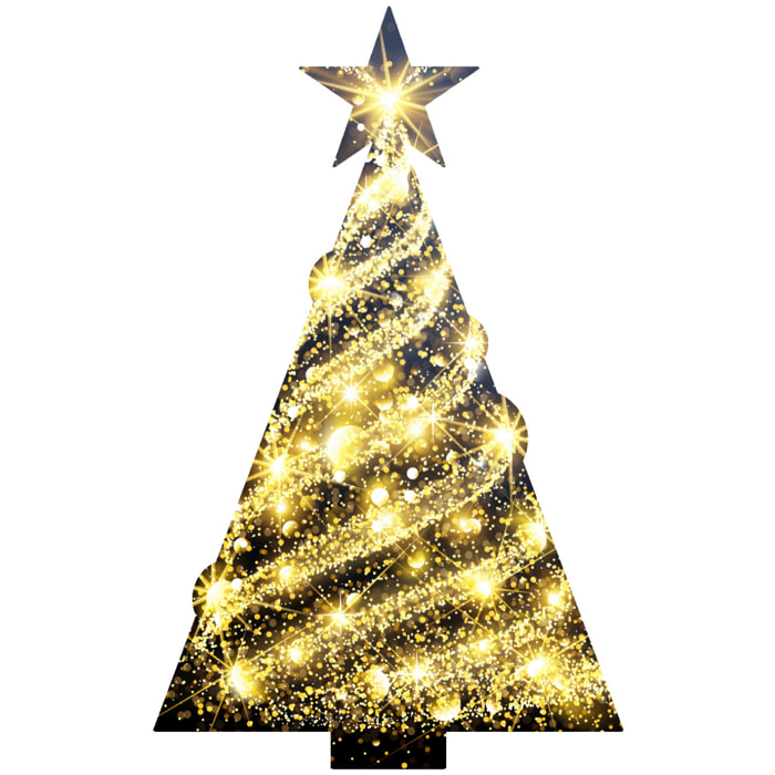 Sticker Noël sapin scintillant - Autocollants stickers adhésifs noël - décoration fêtes