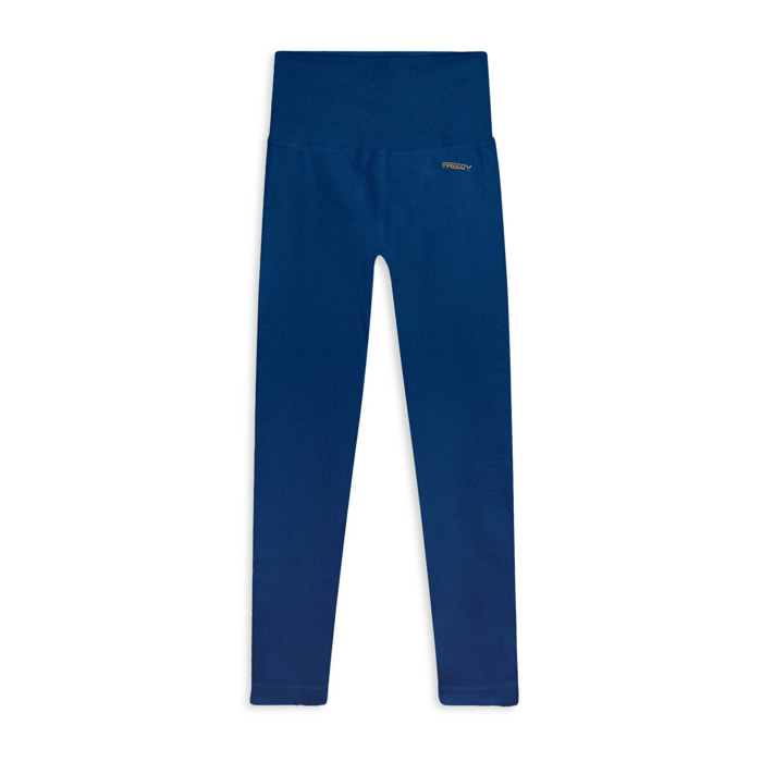 Leggings 7/8 a vita altissima in tessuto seamless a costine