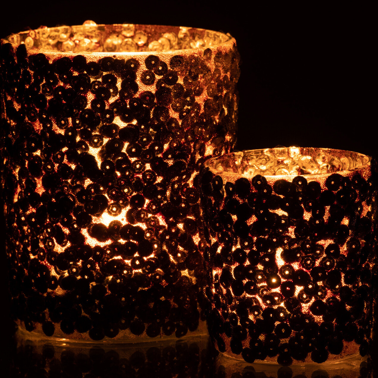 J-Line photophore Givré - verre - mat brun foncé - large