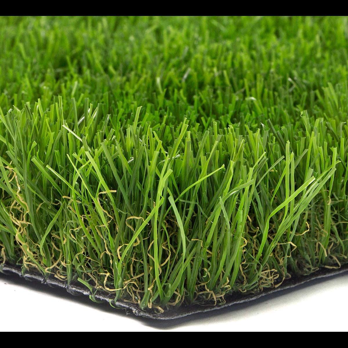 Prato Sintetico Manto Erboso Erba Finta Realistica Giardino 4 Sfumature di Colore Tappeto Erboso Sintetico Anti UV Atossico Drenante 50mm 2x15mt 30mq