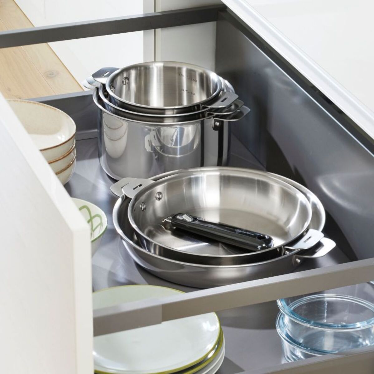 Batterie de cuisine LAGOSTINA Esperta triply 5 pièces + poignée