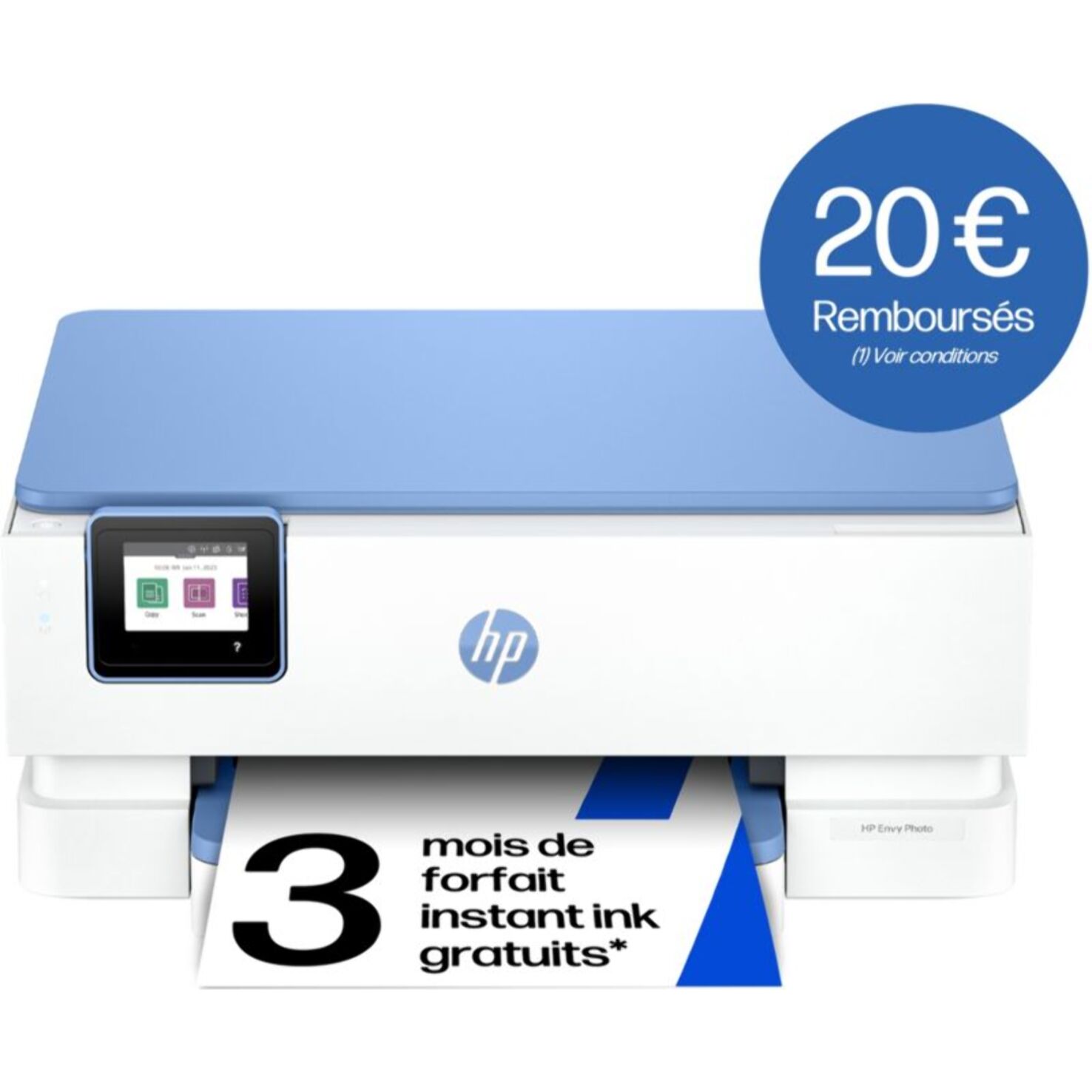 Imprimante jet d'encre HP Envy Photo 7231 éligible Instant Ink