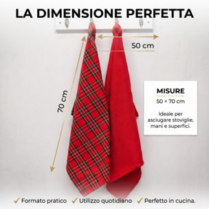 Set strofinacci in cotone - ROSSO