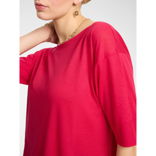 Elena Mirò - Camiseta de tejido de punto tricot - Rojo