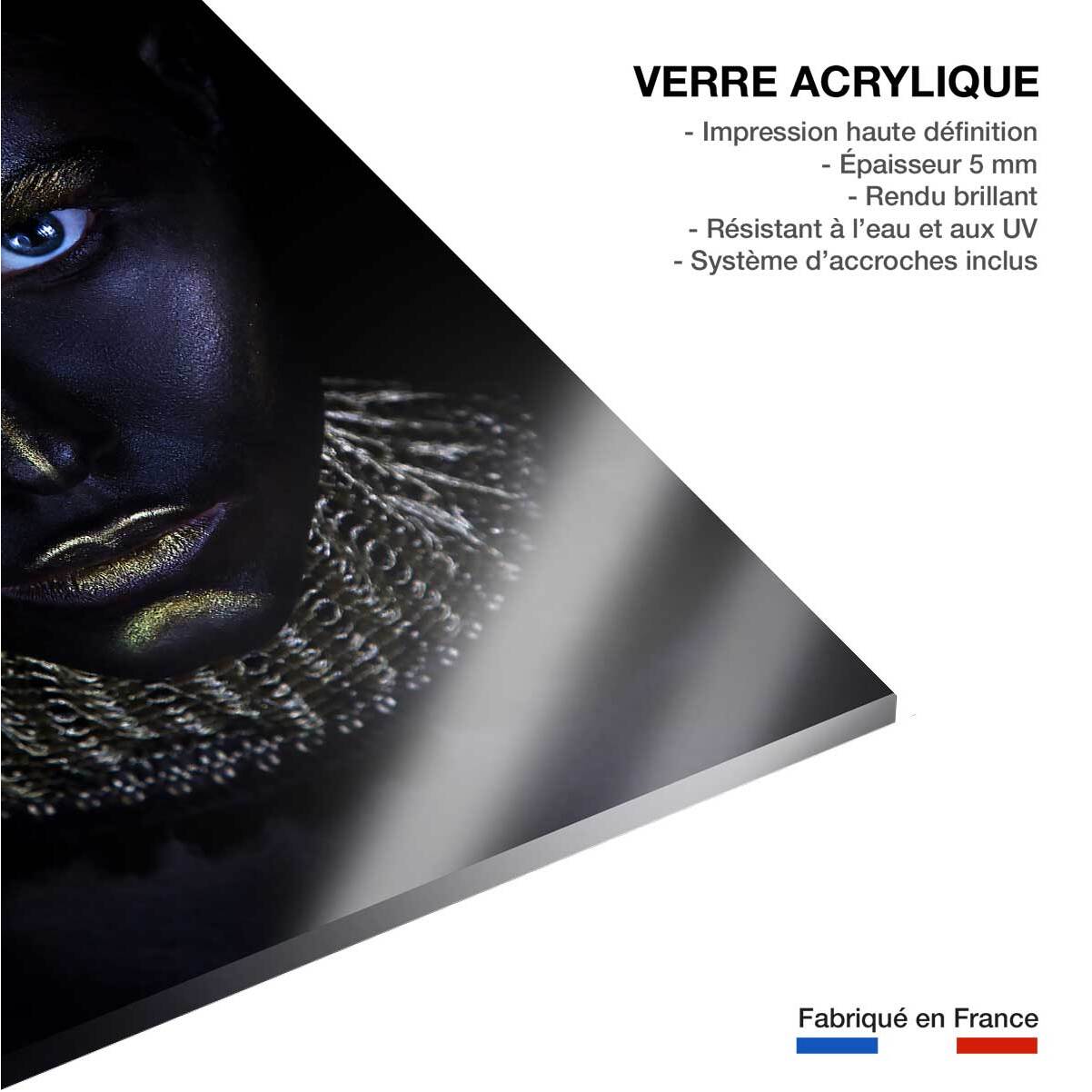 Tableau d'art gold queen Tableau plexiglas