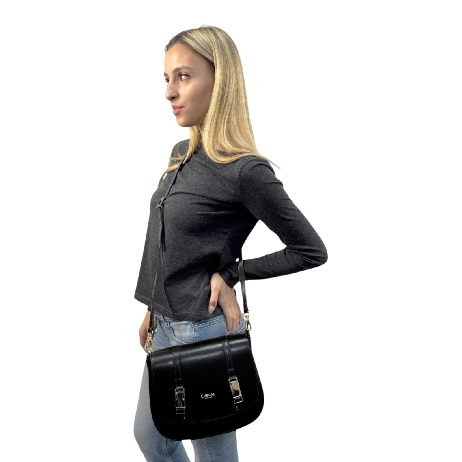 Borsa a tracolla Cheval Firenze Alice Nero