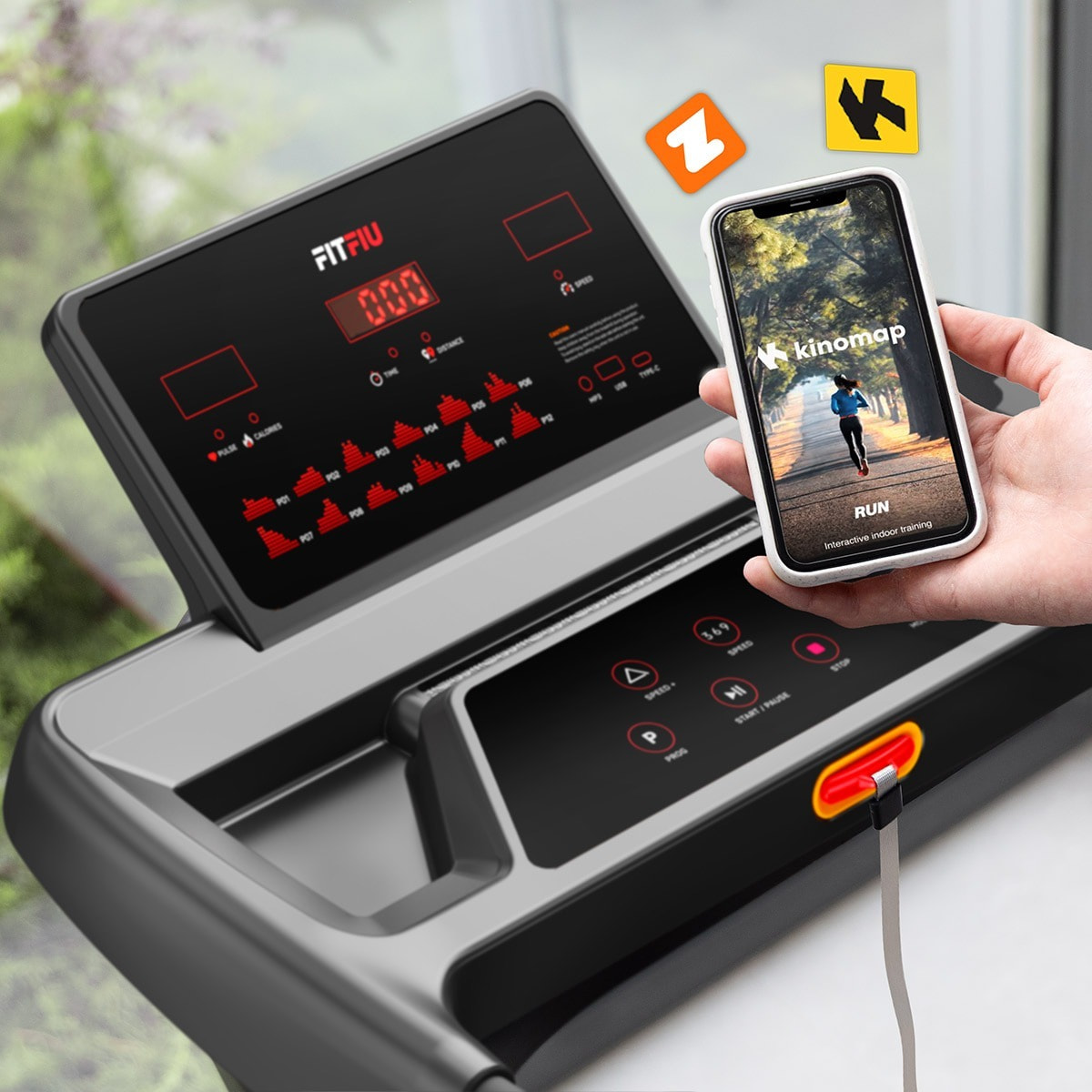 Cinta de correr plegable FITFIU 14km/h ultracompacta 2.0HP