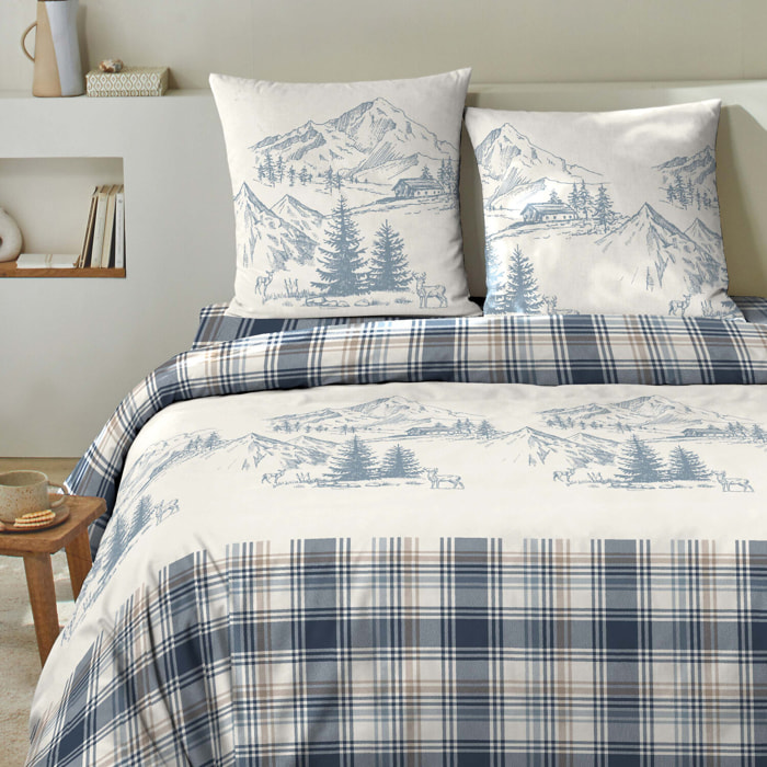 Parure + taies 100% flanelle de coton Monty