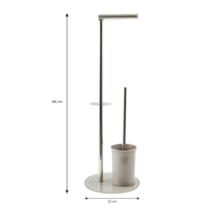 Combiné wc Inox & Verre Taupe MSV