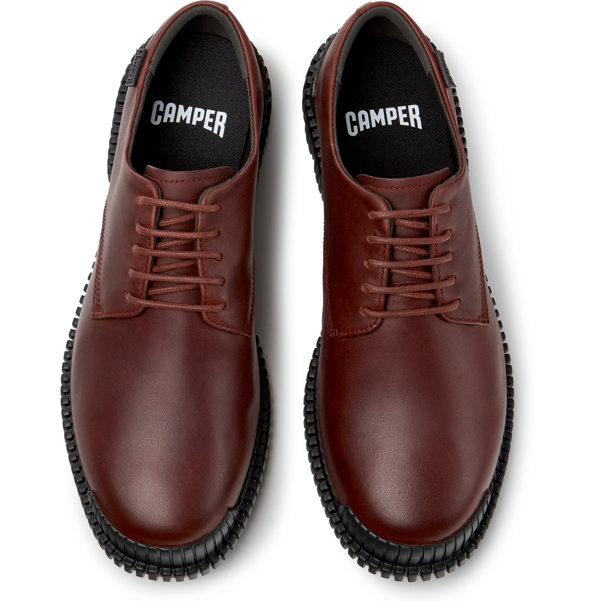 Zapatos de cordones - CAMPER Pix - Burdeos - Piel lisa