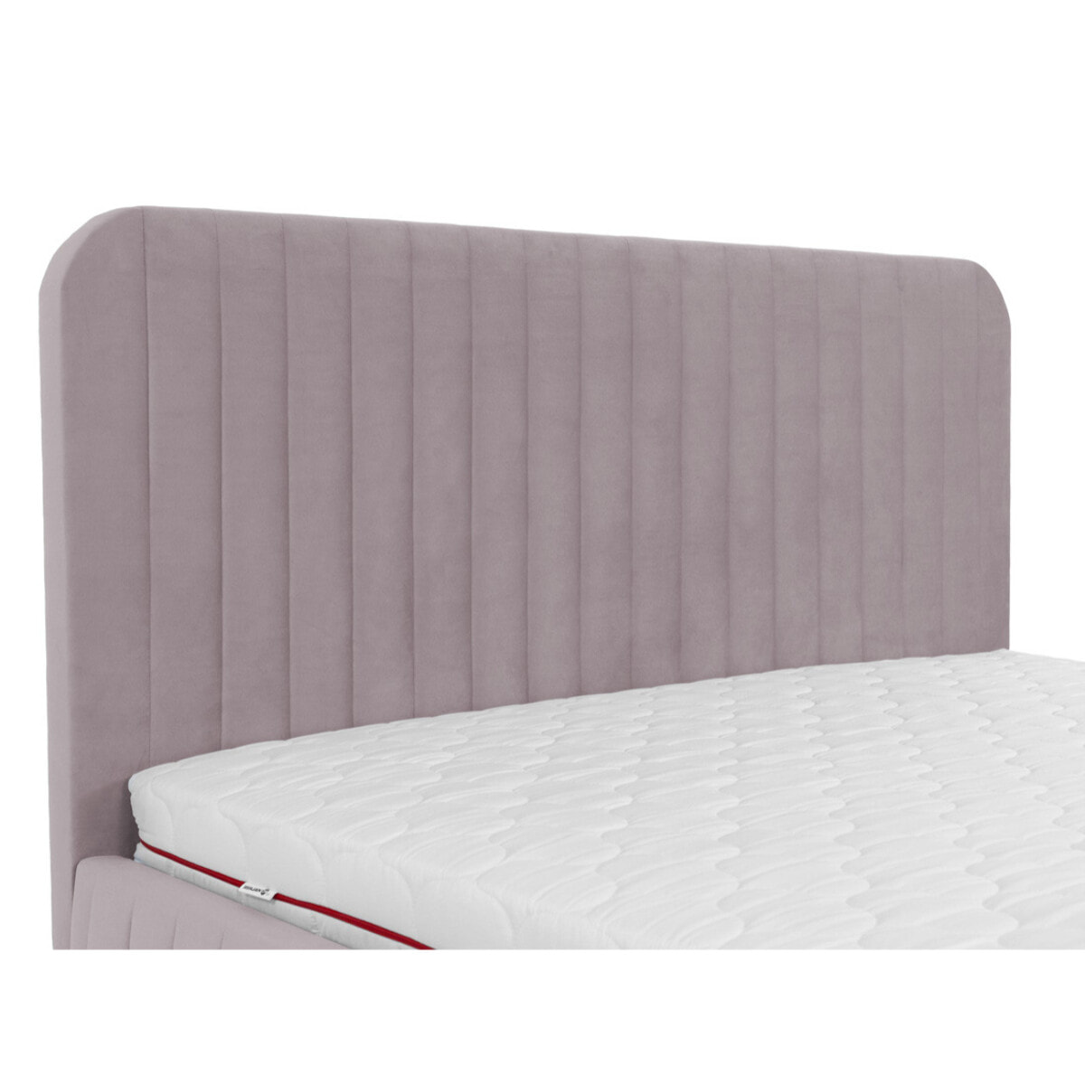 Stuart - lit coffre - 160x200 cm - sommier inclus - en velours - Rose