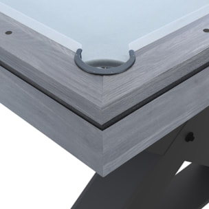 Table multi-jeux, ping-pong et billard en bois gris ARIZONA