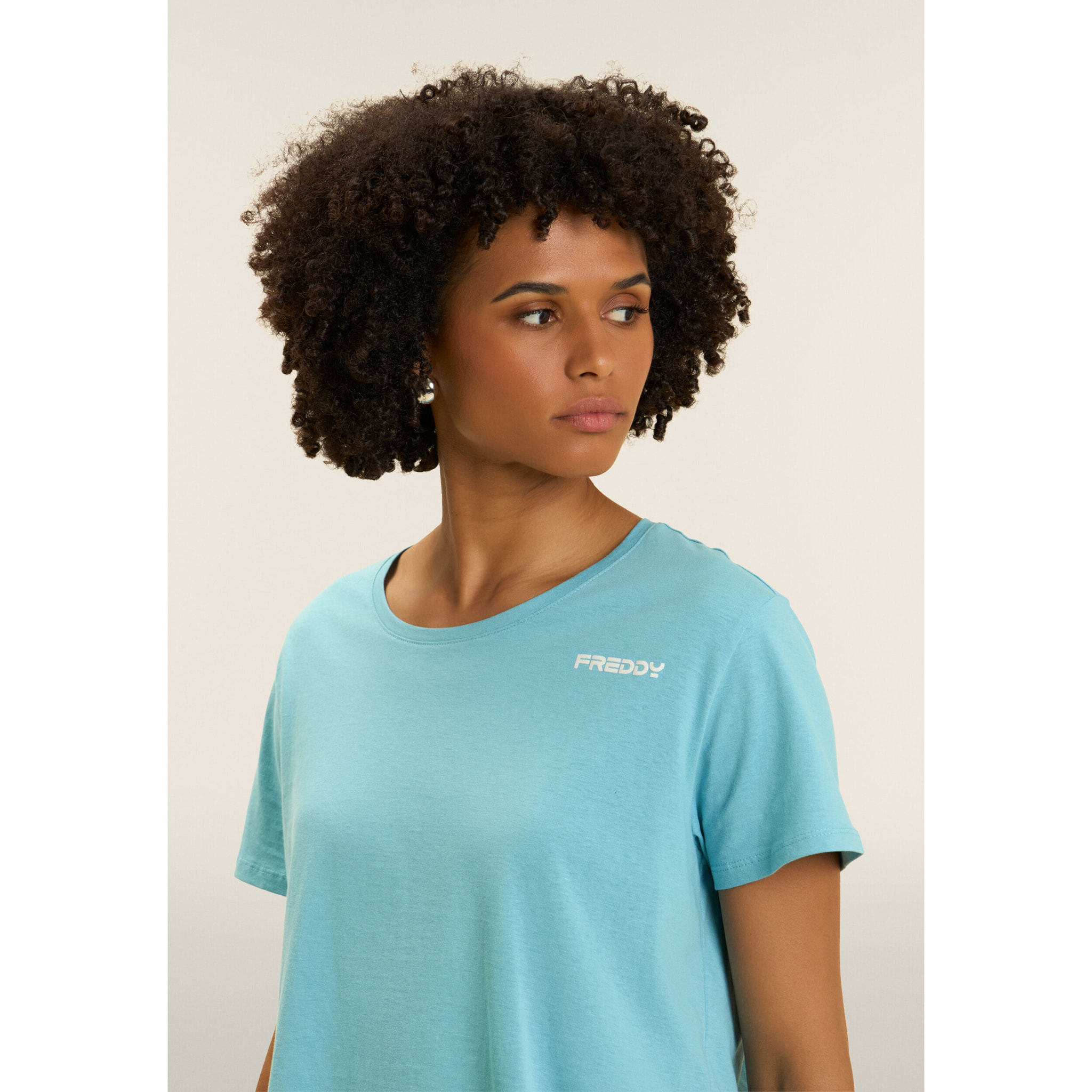 T-shirt Manica Corta Cropped con piccolo Logo FREDDY