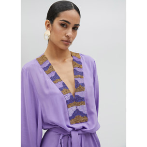 Vestito corto con strass