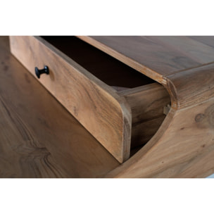 Escritorio de Madera de Acacia 115 Cm Estilo Rústico Moderno