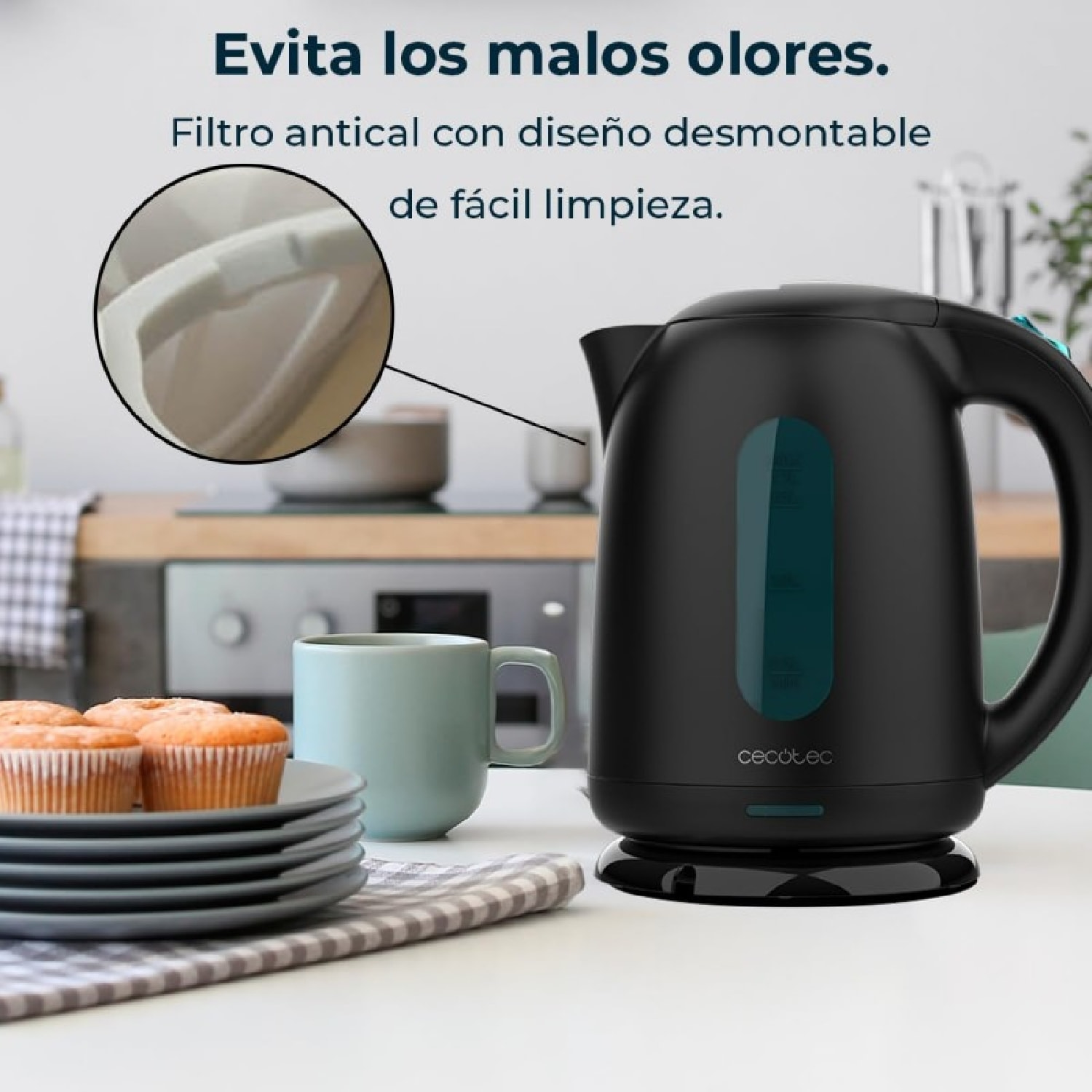 Cecotec Hervidores de agua Thermosense 180 Black