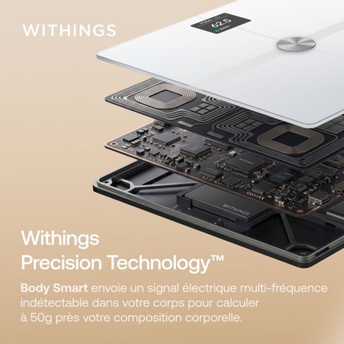 Pèse personne connecté WITHINGS Body Smart Blanc