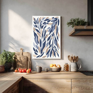 Tableau fleurs Tableau feuilles bleues Tableau alu Dibond