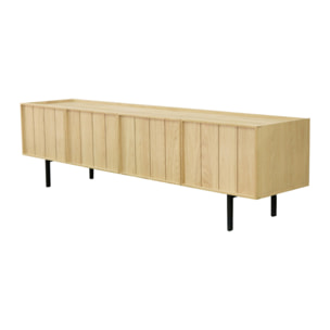 Lines - Meuble TV 4 portes en bois L200cm : Couleur - Bois clair