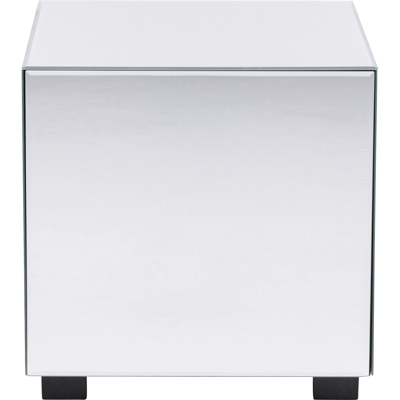 Table d'appoint Luxury 45x45cm argent tiroir Kare Design