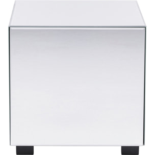Table d'appoint Luxury 45x45cm argent tiroir Kare Design