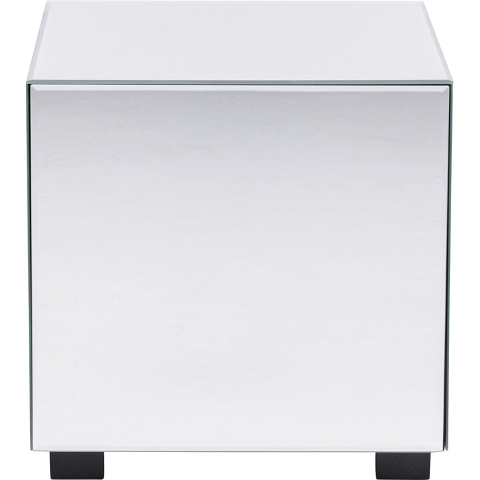 Table d'appoint Luxury 45x45cm argent tiroir Kare Design