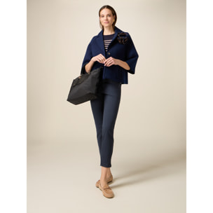 Oltre - Pantaloni skinny con catena metallica - Blu