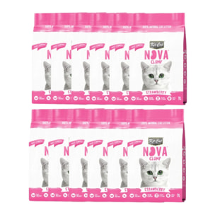 Kit Cat Nova Pack Ahorro 12 - Strawberry 7 L Arena Vegetal para gatos