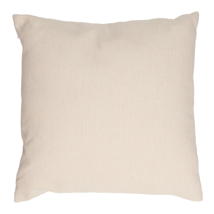 Coussin Taupe Irise Et Beige Bouclette 40x40cm