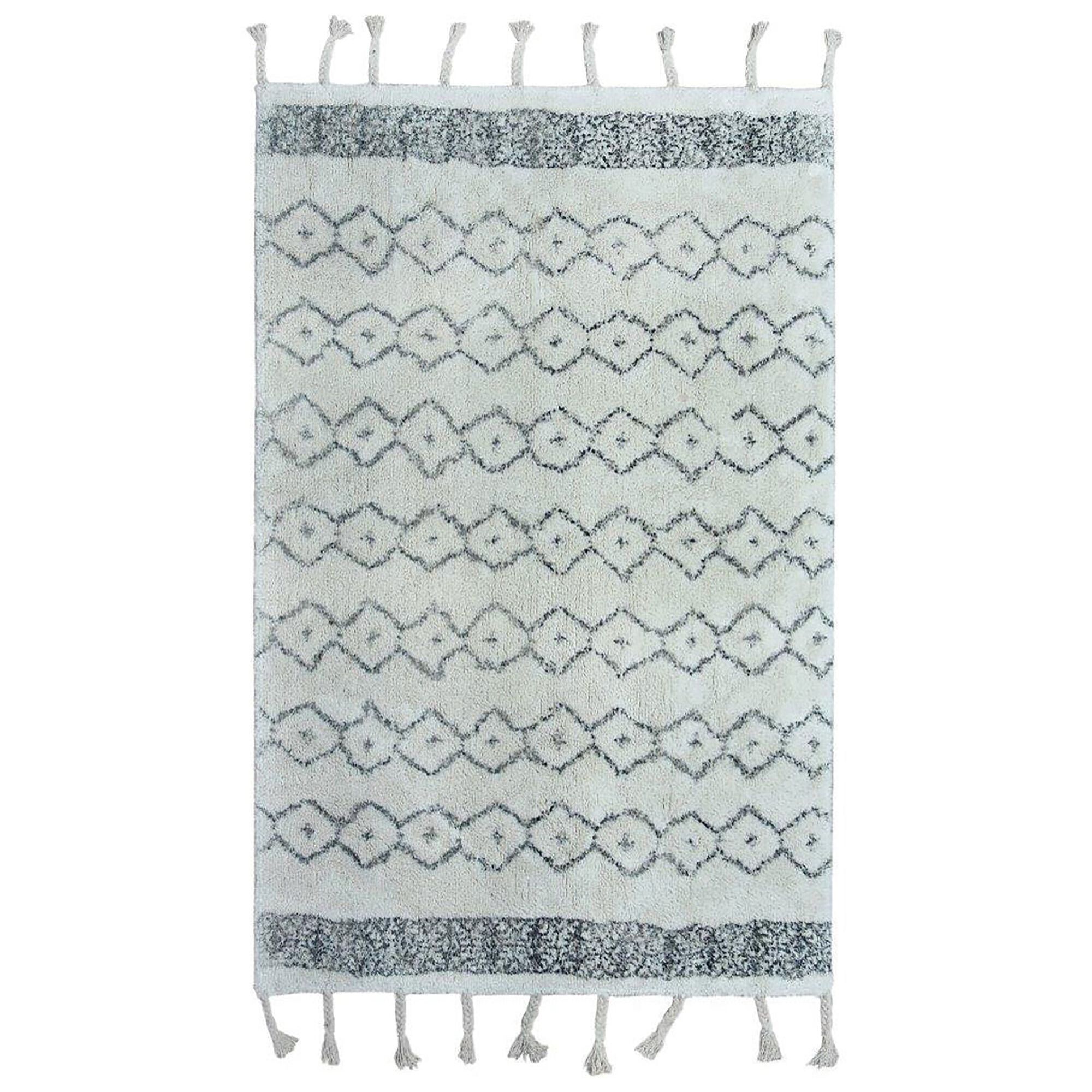 Tapis berbère en coton noir et beige 350x250cm ATLAS