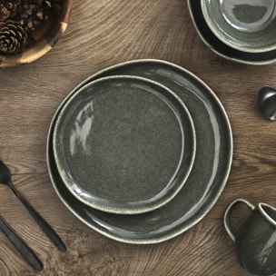 Assiette D27cm Au Gres Du Temps Vert