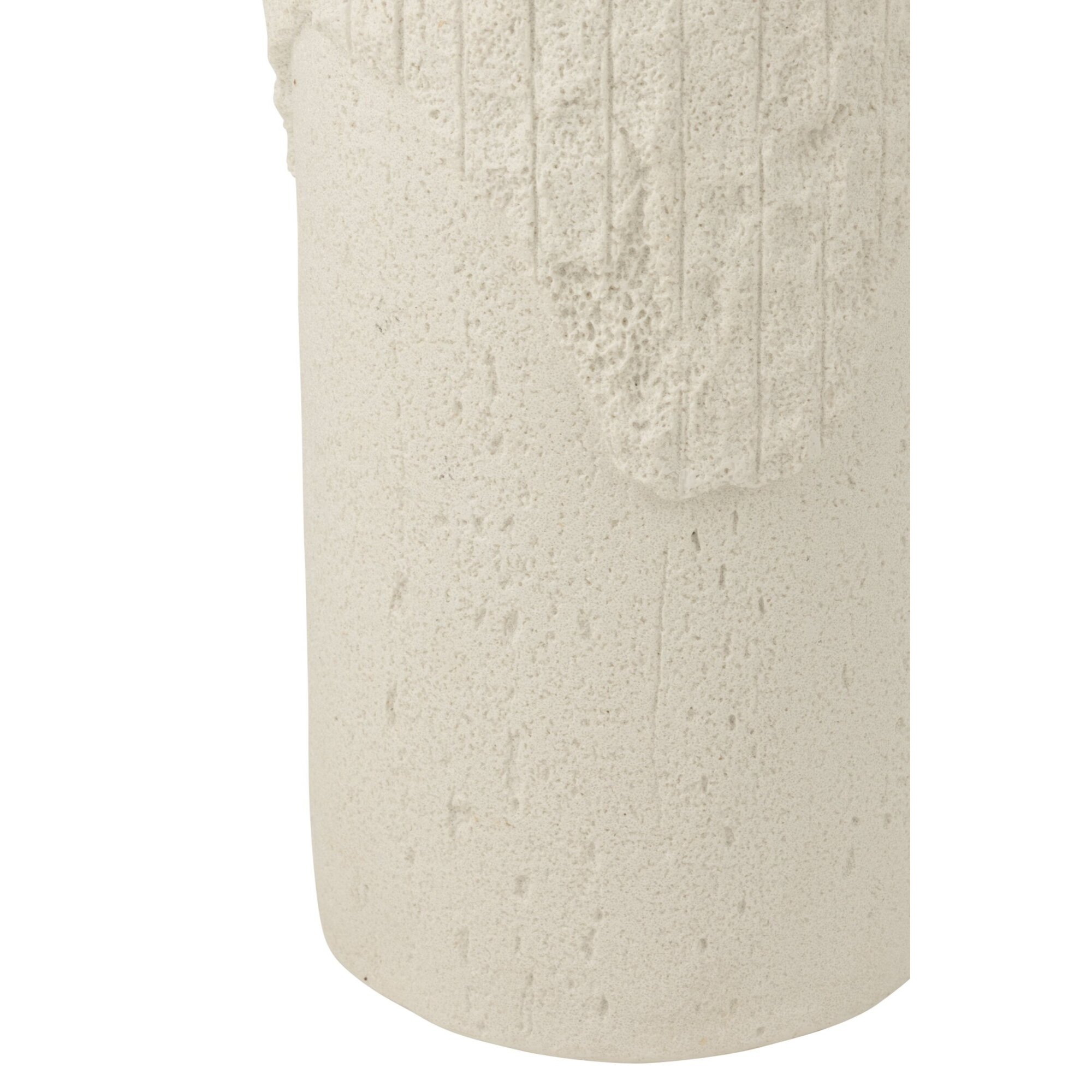 J-Line socle Rocky Relief - polyrésine - blanc - medium