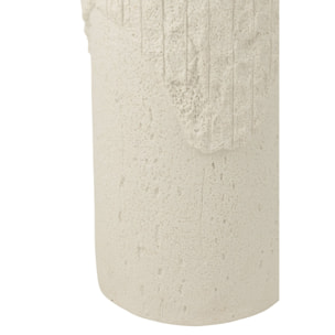 J-Line socle Rocky Relief - polyrésine - blanc - medium