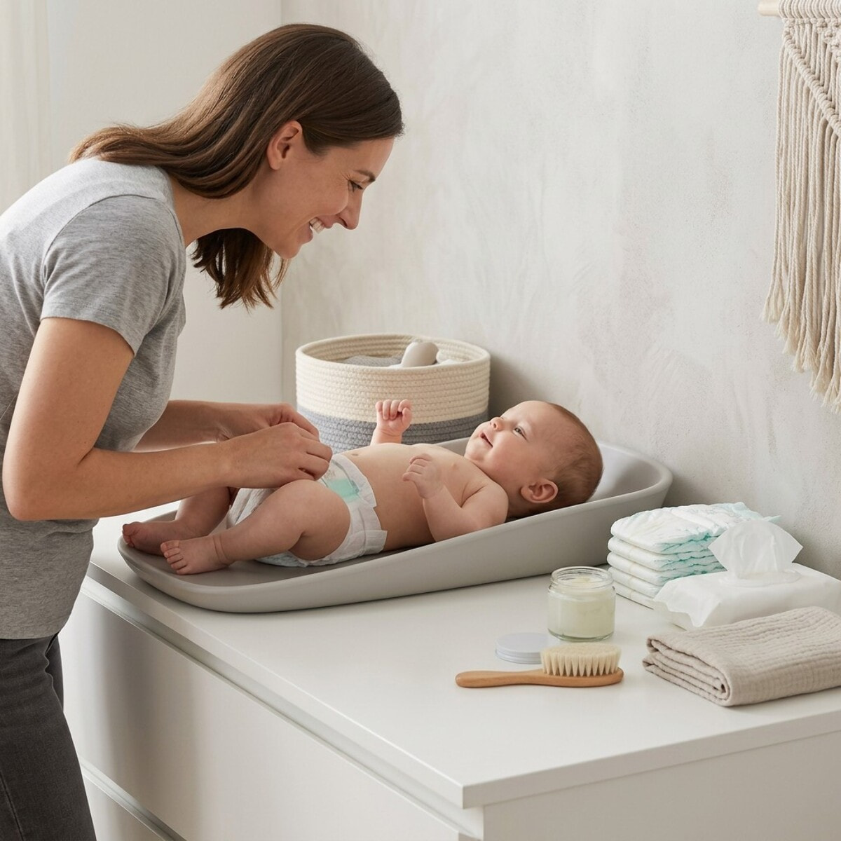 Cambiador Easy Clean Silicona Gris