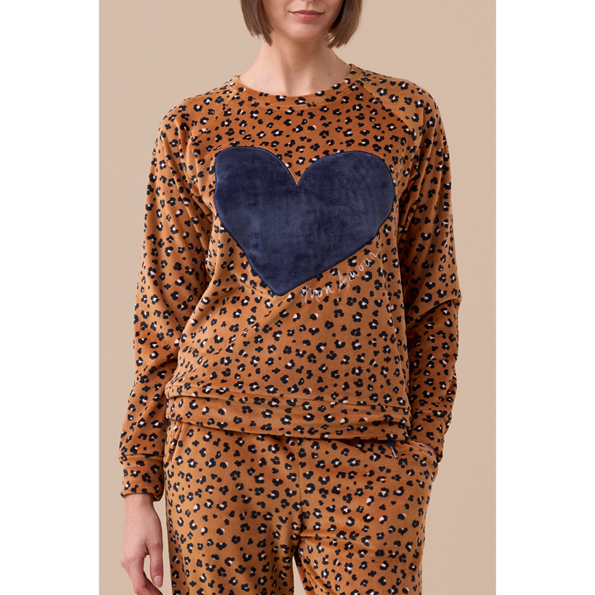 Pigiama donna ciniglia felpata - soft touch articolo animalier Noidinotte