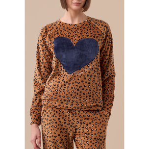 Pigiama donna ciniglia felpata - soft touch articolo animalier Noidinotte