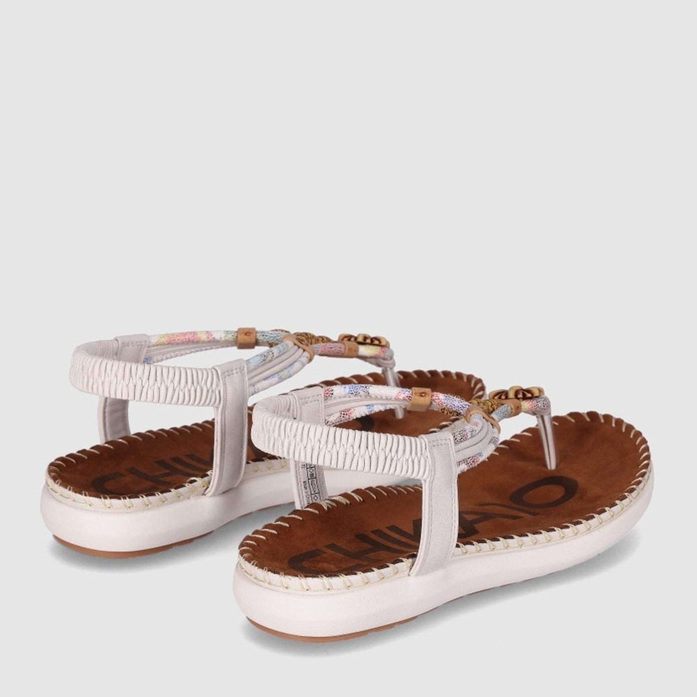 Sandalias - Blanco - Tacón: Bajo