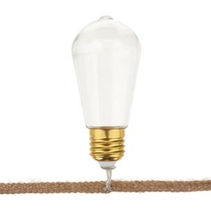 Guirlande LED 10 boules pile transparent L165cm